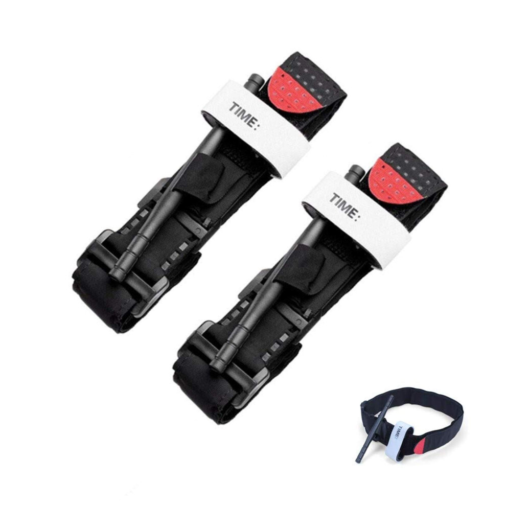 Pack of 2 Tactical Tourniquet, Tourniquet Belt, Combat Application, Emergency for Hiking, Camping, Climbing, Outdoor Sports
