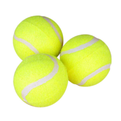Set of 3 Elastic Tennis Balls for Training, Optimal Performance and Durability