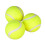 Pack of 3 highly elastic tennis balls for effective training, robust for beginners and advanced 1