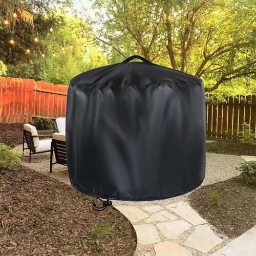 Round Fire Protection Cover Fire Pit Dust Cover (S) Small 1