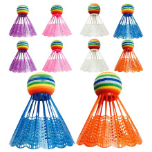 Rainbow Head Badminton, Nylon Colourful Badminton Kit for Playground, Home, Gym
