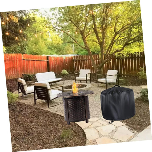 Charcoal Pool Dust Protection Cover for Fire Pit Table Grill Burner 1