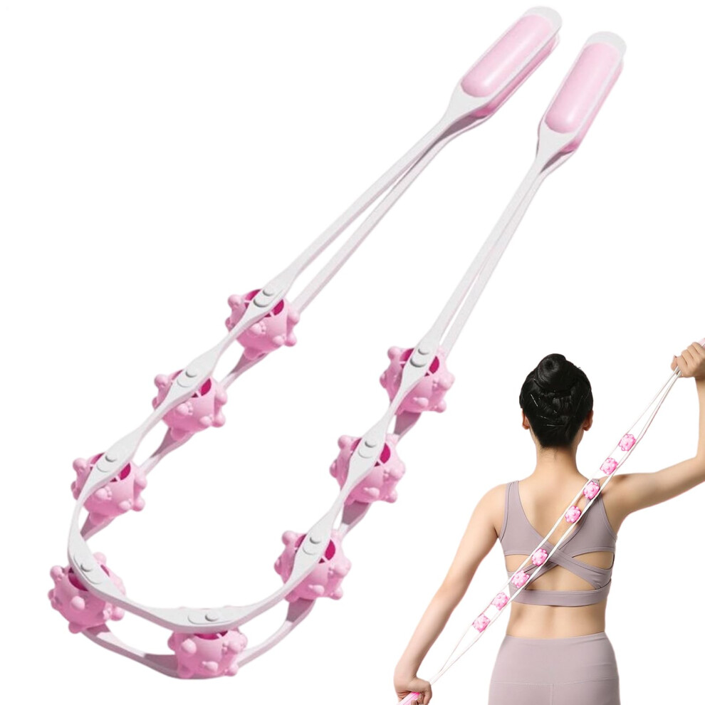 Pink Massager Agat Cellulite, Manual Roller For The Back, Fitness Accessories For Abdomen, Thighs, Hips, Abdomen, Back, Feet And Muscles