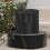 round fire pit cover with handle, adjustable fit, polyester cover 24 X 27' 2
