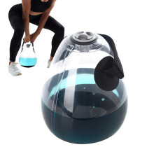 weighted inflatable kettlebell, flexible weight adjustment for work area, home, travel
