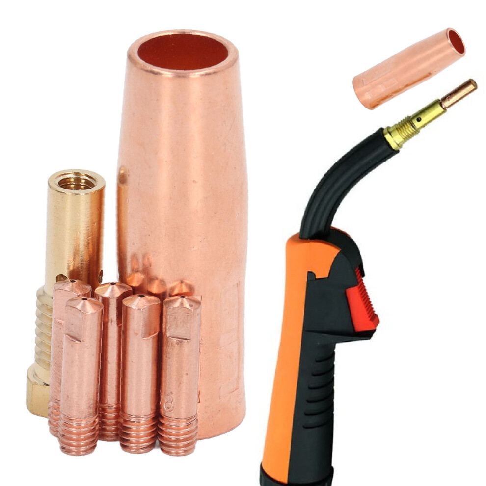 Mig Welding Gun Brass Nozzle Tips Kit 0.8Mm 0.031In 8491328091023
