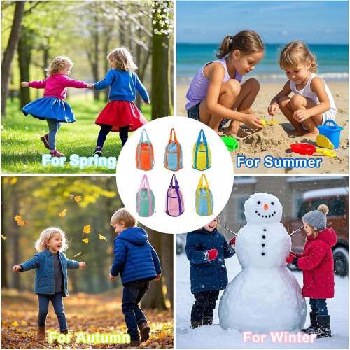 Beach toy bag, 6 pieces mesh carrying bag set  Quickdrying,  Light 2