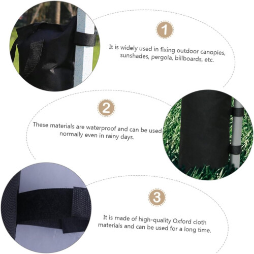 sandbag tent weights carrying handle tent stabilizer 600d Oxford fabric Black 2