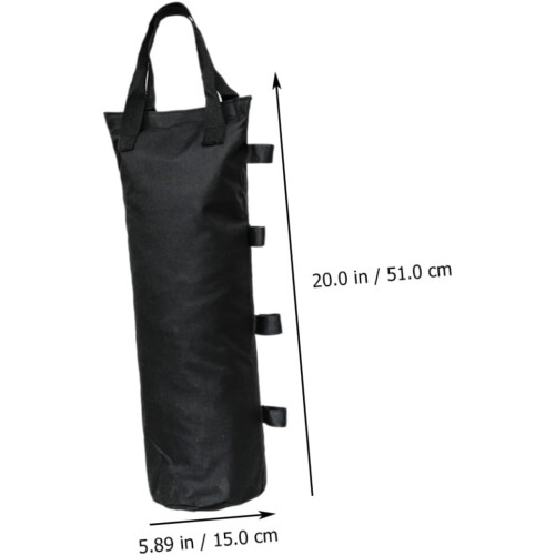 sandbag tent weights carrying handle tent stabilizer 600d Oxford fabric Black 1