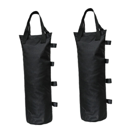 sandbag tent weights carrying handle tent stabilizer 600d Oxford fabric Black