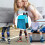 Ice Skate Storage Backpack  Skate Bag for Outdoor Training Kids Blue 3