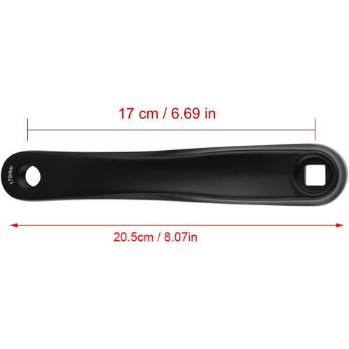 Bicycle Crank Arm 170mm Left Aluminium Alloy Single Chain Crank Arm Black 1