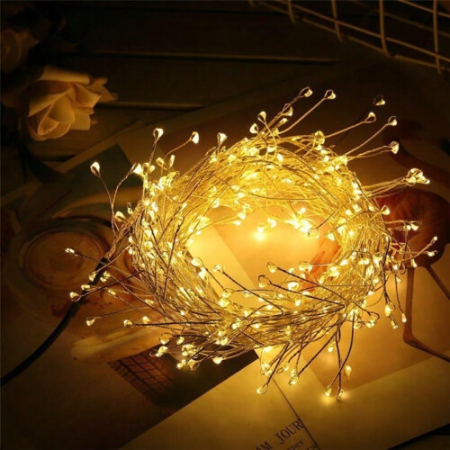 (Silver Line, 2000 lights 30 meters transformer remote control model [customized]) LED copper wire firecracker light string plug-in model creative centipede super bright lights Christmas light belt decoration 1