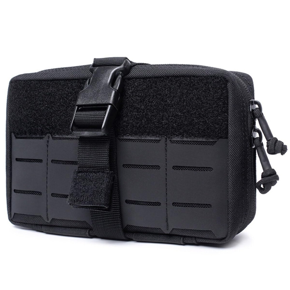 Black Tactical Medical Bag For Mountaineering Hiking Storage Molle Hip Bag