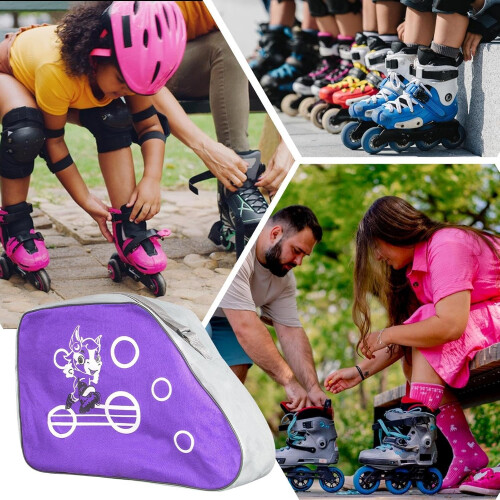 Roller Skate Bag, Breathable Figure Skating Bag, Adjustable Roller Skate Backpack 2