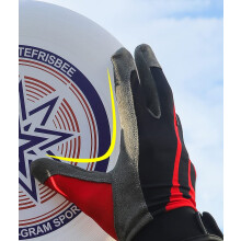Frisbee Gloves Full Finger Ultimate Grip Outdoor Training Comfortable Breathable M Grey