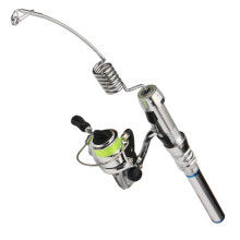 Elastic fishing rods spinning wheel Roller Combos portable Mini Steel Ice fishing rods Spinning rods