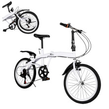 20 Inch Folding Bike, 6 Speed, Adult City Outdoor, Aluminium, Front Rear Brakes, for 1.41.9m