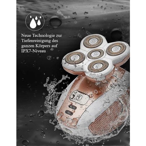 5-head full body washable new technology shaver, rose gold 1