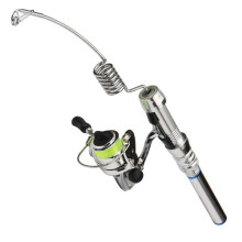 Elastic Fishing Rods Spinning Wheel Reels Combos Mini Steel Ice Fishing Iron Mini Fishing Rod