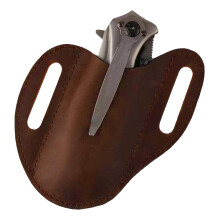 Folding Knife Rest for Belts  Leather Organiser Case for Camping, Hunting, Outdoor Gifts Brown D