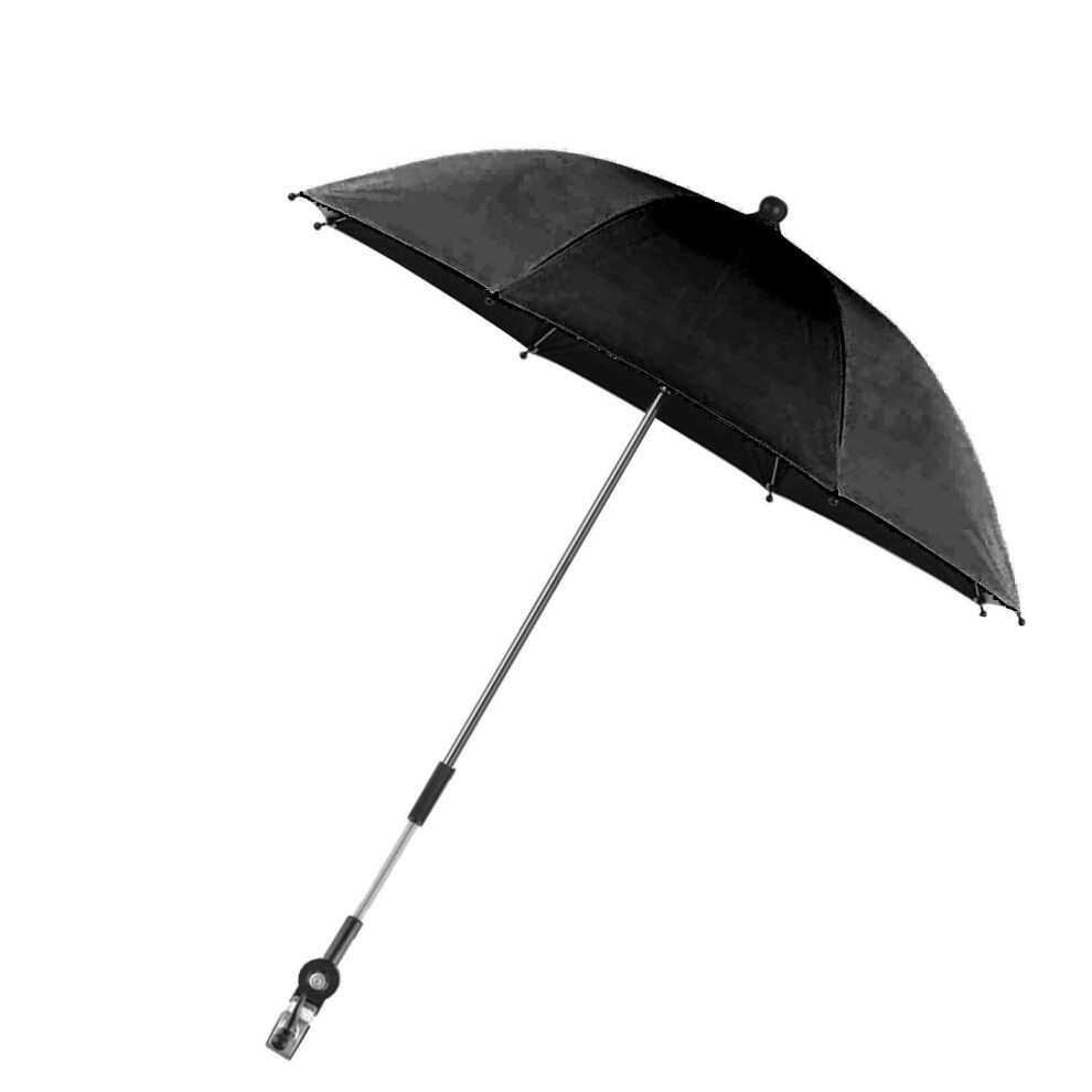 Baby Stroller Parasol Uv Protection 85Cm Rotatable Black