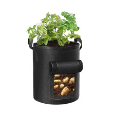 Garden waste bag garden tool 5/7/10 gallon plant grow bag, vegetable grow bag with handle, thickened grow bag, outdoor garden pots (30x35CM)