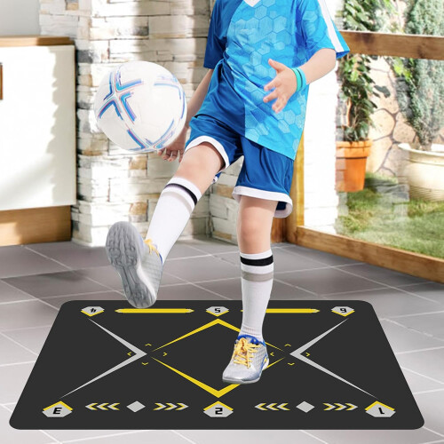 FußballTrainingsmatte, agility training board with nonslip underside, dark grayyellow 1