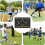FußballTrainingsmatte, agility training board with nonslip underside, dark grayyellow 4