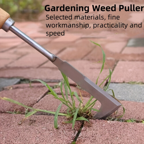 (1pc) Stainless Steel Grass Scraper & Weeding Tool -Ergonomic Handle, Sharp Tines- Gardening Tools 1