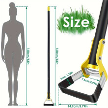 (160cm/63in) Stainless Steel Triangle Head Hoe - Ergonomic Gardening Tool,Metal Construction ,Weeding Tool, Sleek Metallic Finish, Robust Metal Design