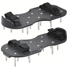 (1040A Turf Spikes Black) Garden Lawn Aerator Shoes - Durable Plastic & Iron, 5cm Spikes for Soil Loosening & Nutrient Absorption