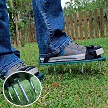 (1040 Grass Spikes Green) Garden Lawn Aerator Shoes - Durable Plastic & Iron, 5cm Spikes for Soil Loosening & Nutrient Absorption