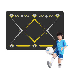 football mat, football coach for children, 80 x 60 cm, nonslip, for boys, girls, teenagers, athletes, goalkeeper dark grayyellow