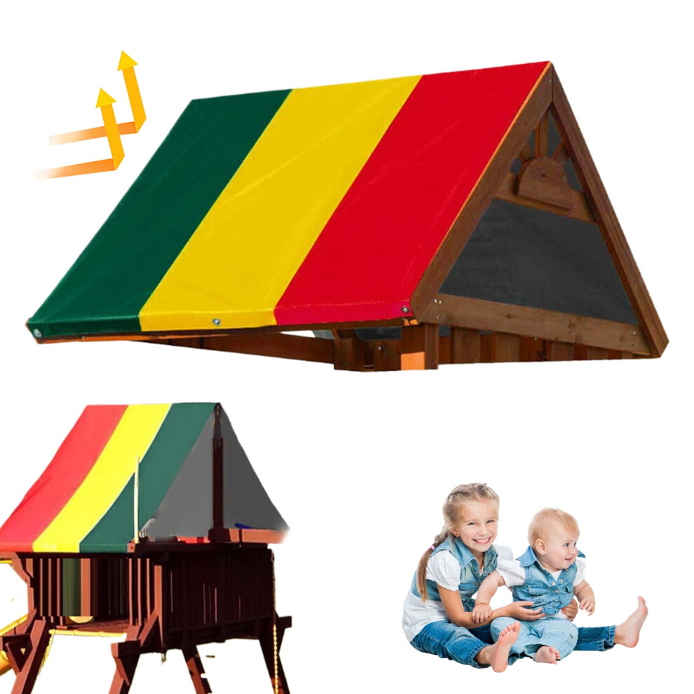 1 X 89 X 52 Inch Weatherproof Swing Set Replacement Tarp 210D Oxford Fabric Canopy 6276012882260