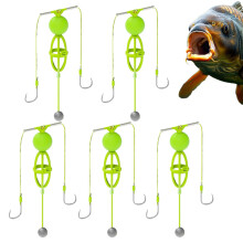 Catfish Rigs, Carp Rigs 5 Pieces Lower Fishing Bait Cage Hooks No. 12