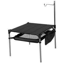 Klappkampingtisch, Aluminum Splice camping table with storage and lightweight stand, 14 x 14 x inches small beach, portable camping site for Outdoor