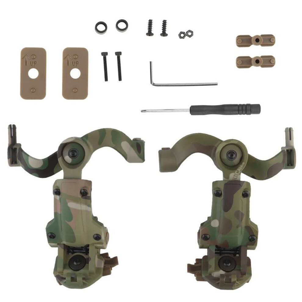 Multiangle Rotation Helmet Rail Adapter For Tactical Headset, Suitable For Ops Core Arc And Team Mlok Rail (Color : Cp) 6276012882758