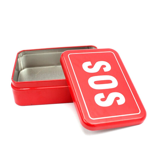 Outdoor Survival Emergency Case Cable Tie LED Light Clip Compass Red