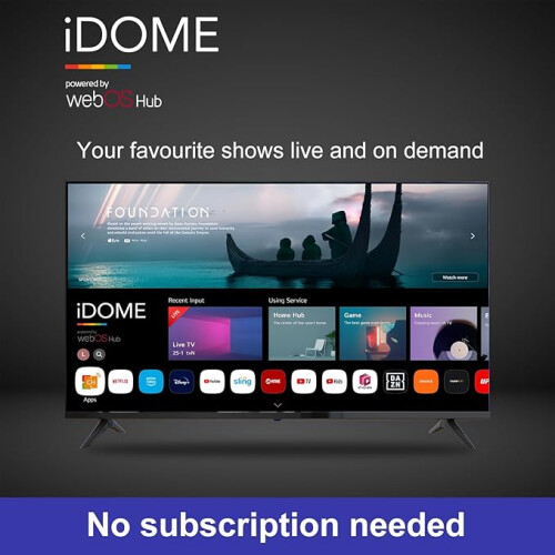 32 Inch Smart Web OS TV, WiFi, Freeview HD Ready, Frameless, 2 HDMI, USB 1