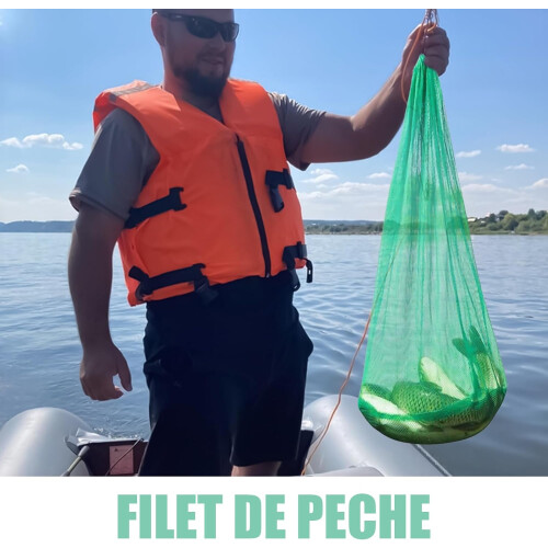 Fishing Net Bag, Versatile Drawstring Mesh, for Outdoor, multicoloured, 150x70cm 2