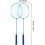 Badminton Set for Adults, ShockAbsorbing Racket, Blue Bat  Bag  3 Balls 4