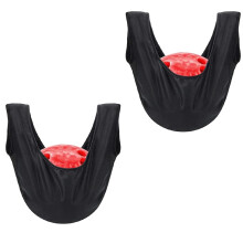 Bowling Ball Cleaning Bag, Polishing Bag, Microfiber Cloth, Black, 5322cm