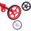 Aluminum Alloy Plain Wheels with M6 Screws for Brompton Luggage Rack (Red) 4