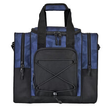 Bowling Bag, Tote for 1 Ball, Padded Interior, Adjustable Belt, 14.37x9.45x12.8in Dark Blue