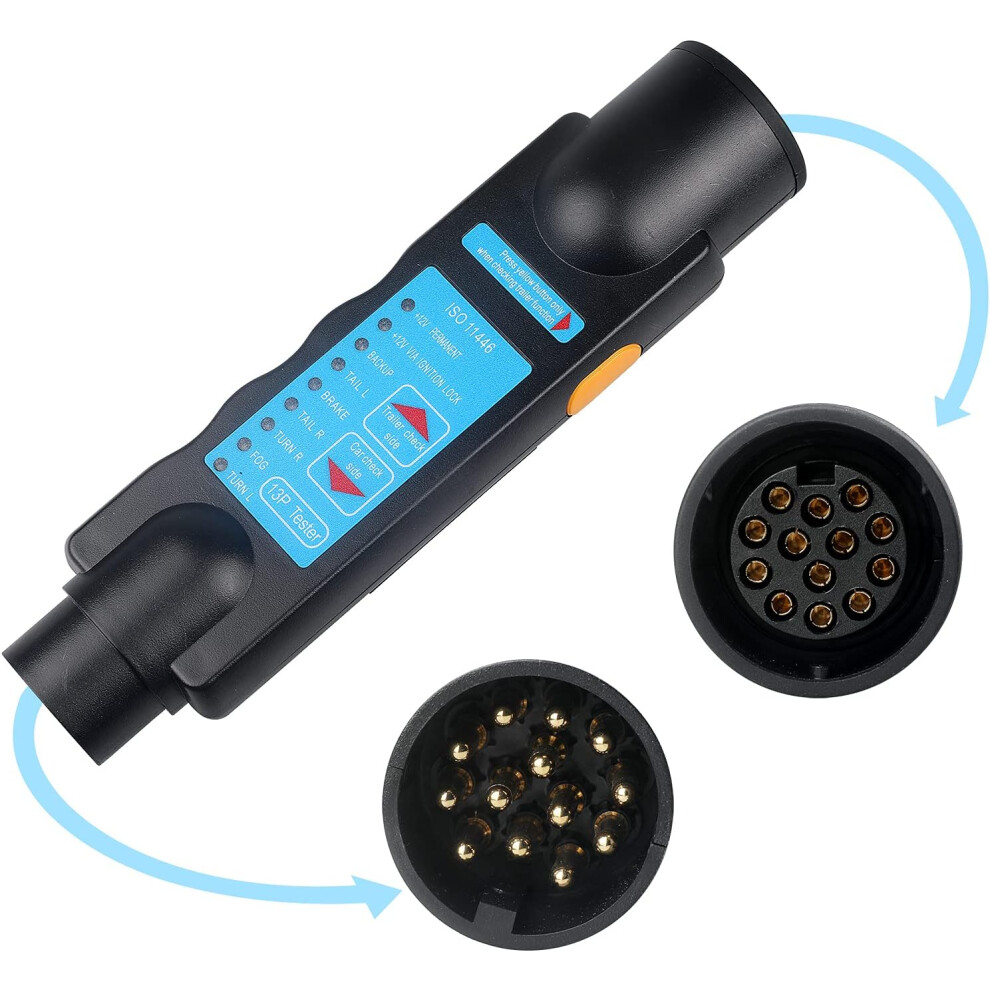 13 Pin Trailer S Plug And Socket Tester Light 763559353682