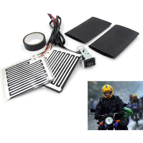 12V Heated Grips for ATVMotorcycle, 3 Temp Settings, Fast Heating, Easy Install 2