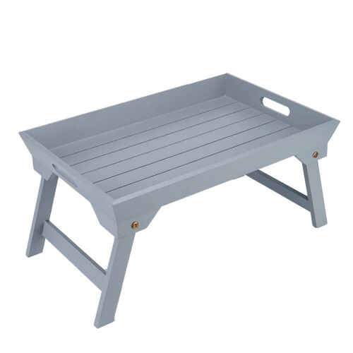 Folding table for outdoor, wooden table for dormitory, bed, laptop, portable