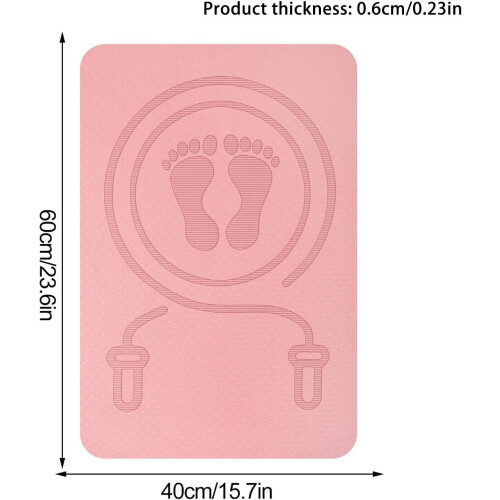 Buffer Mute Training Mat, Thick, High Density, Skipping Rope Yoga Mat pink 2