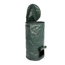 garden tool foldable garden compost bag with lid, organic fermentation waste compost bag garden waste bag (40X25X13CM) 1 piece (1 pack)